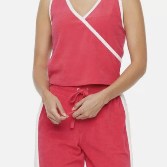 Juicy Couture Shorts & Top SET | Pink White | Vintage | L | ICONIC | EUC - Picture 2 of 15